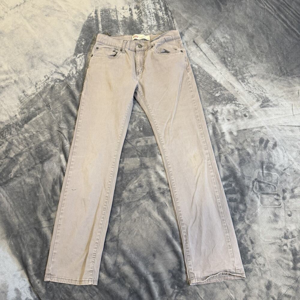Levis 511 Slim Jeans Youth 16 Reg 28x28 Gray Coupe Etroite Casual USA Stains